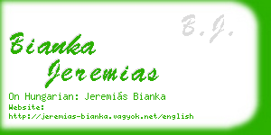 bianka jeremias business card